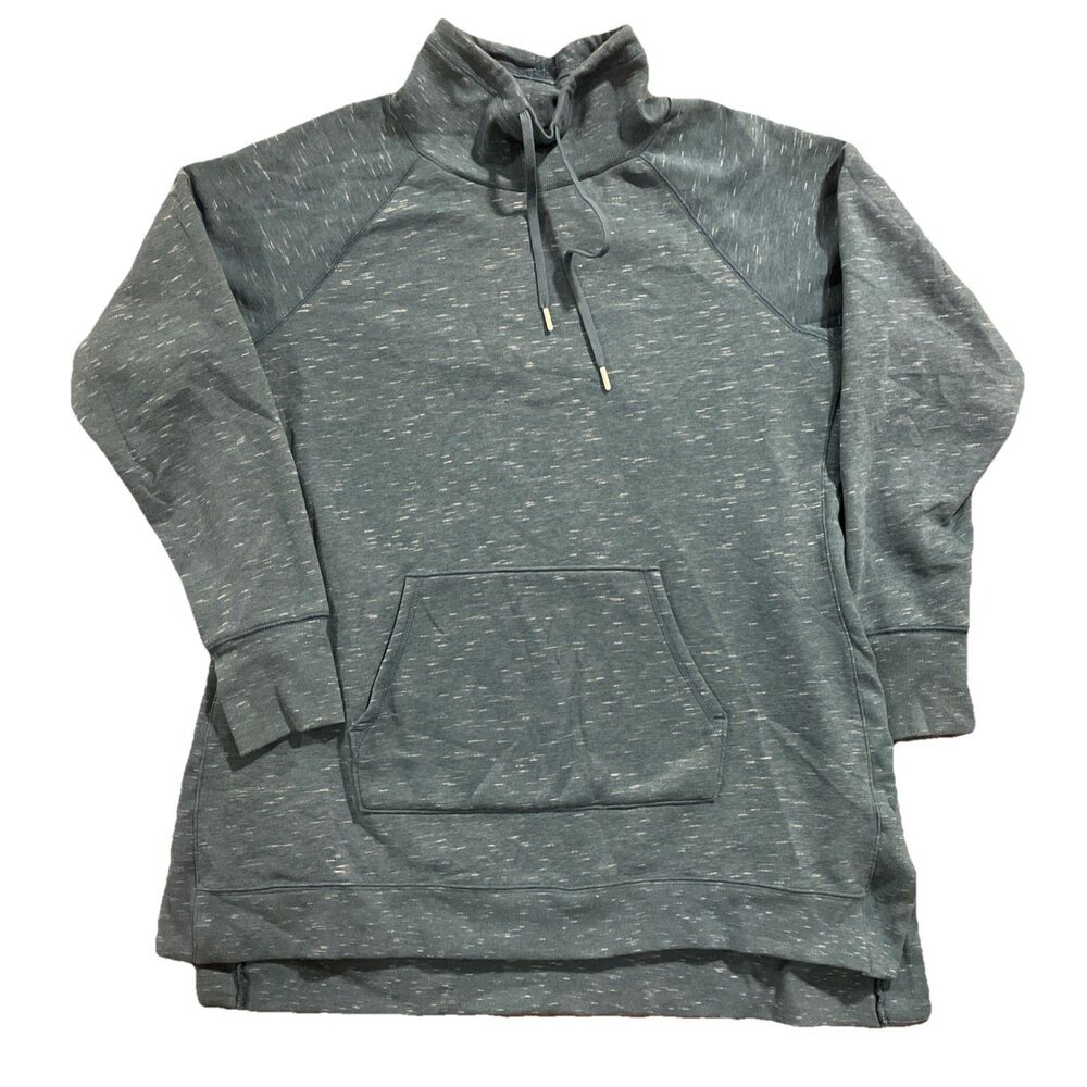Tek Gear Ultrasoft Fleece Women's Heather Green Long Sleeve Cowl Neck Size 1X